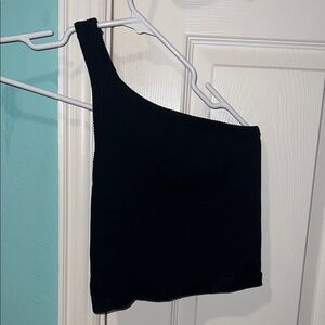 Nikibiki Black One-Shoulder Tank Top